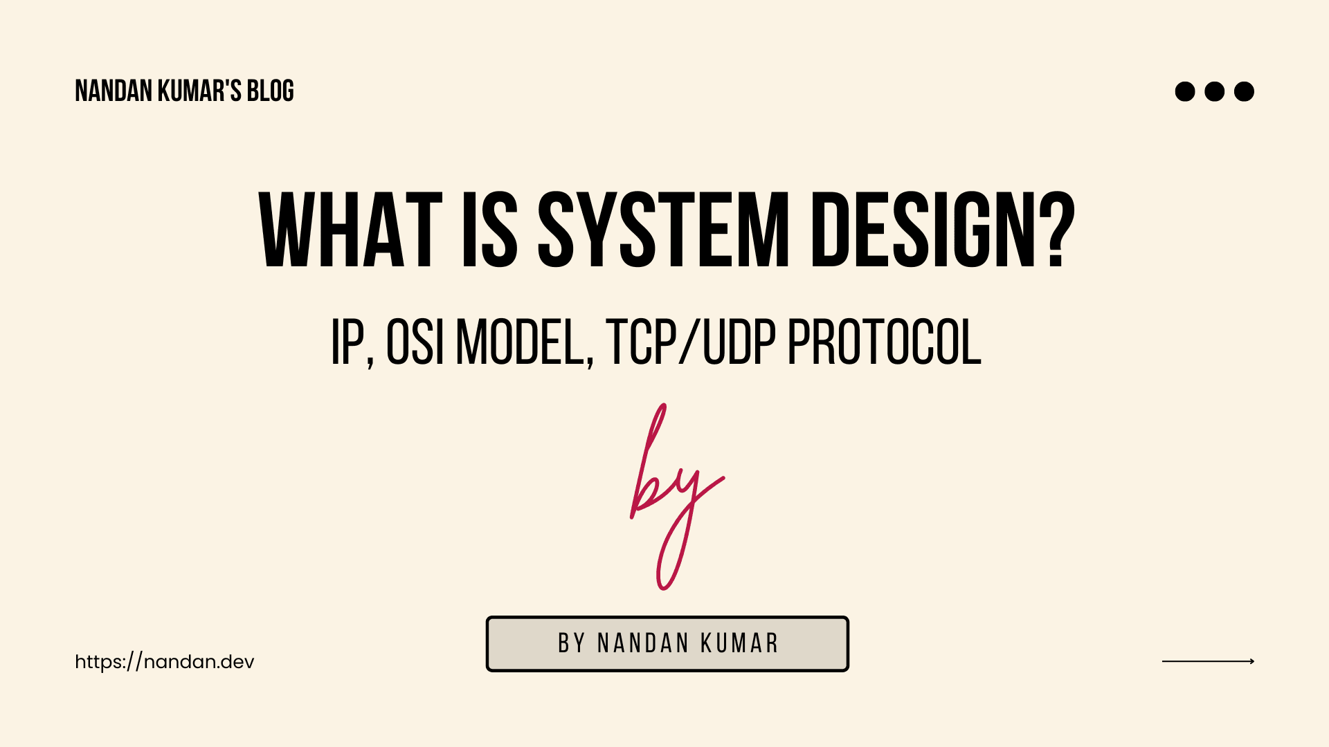 What is System Design? Types of IP Addresses, OSI models, and TCP/UDP Protocols.