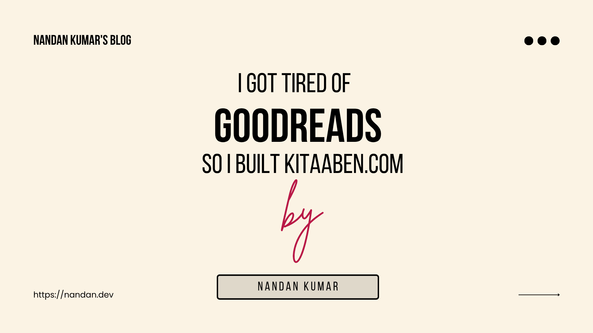 I Got Tired of Goodreads. So I Built Kitaaben.com